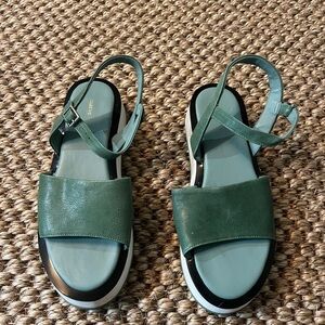 Maeve Teal Strap Sandals